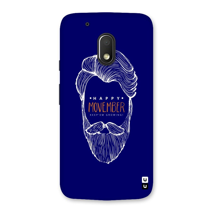 Happy Movember Blue Back Case for Moto G4 Play