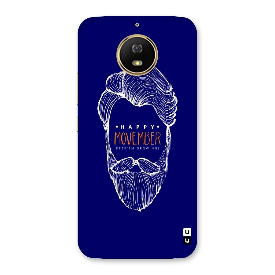 Happy Movember Blue Back Case for Moto G5s