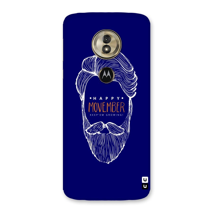 Happy Movember Blue Back Case for Moto G6 Play