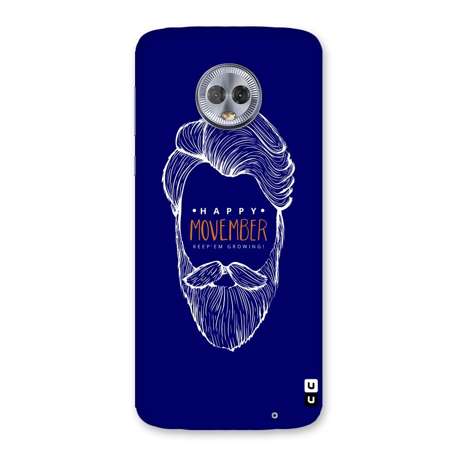Happy Movember Blue Back Case for Moto G6 Plus