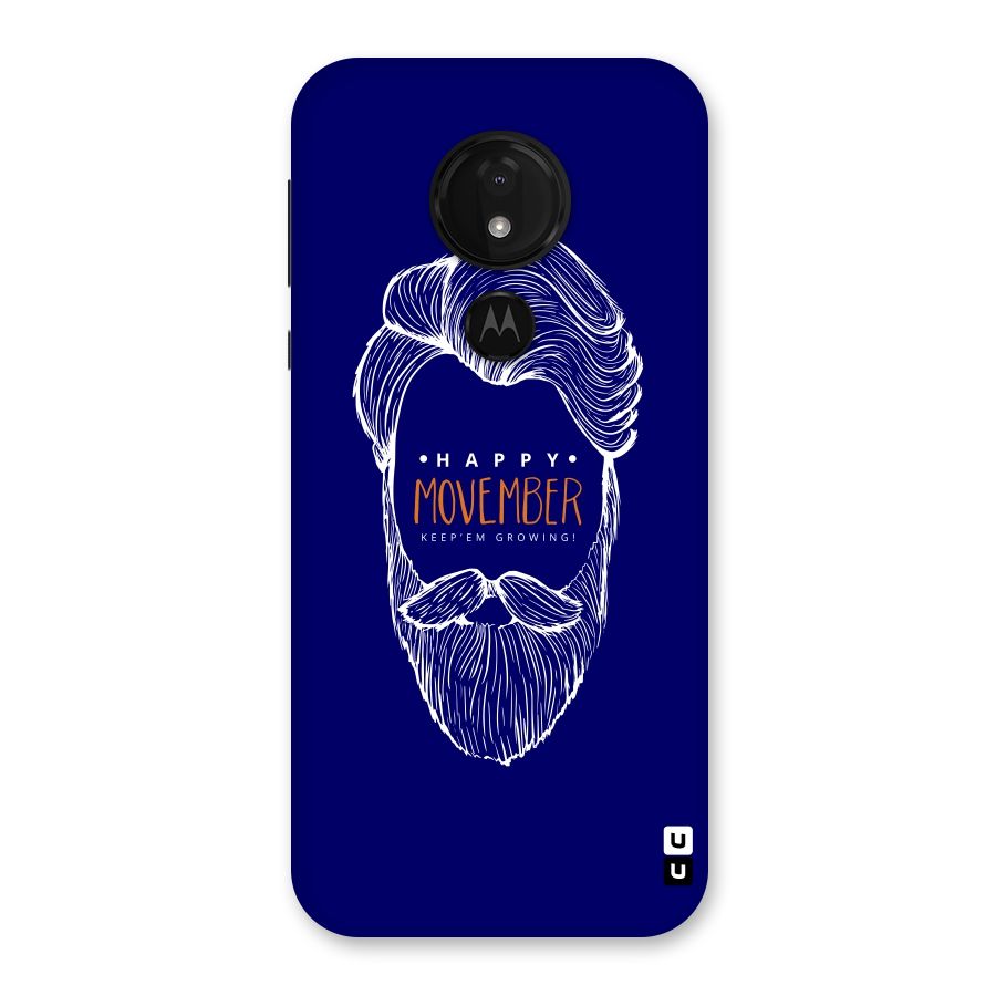Happy Movember Blue Back Case for Moto G7 Power