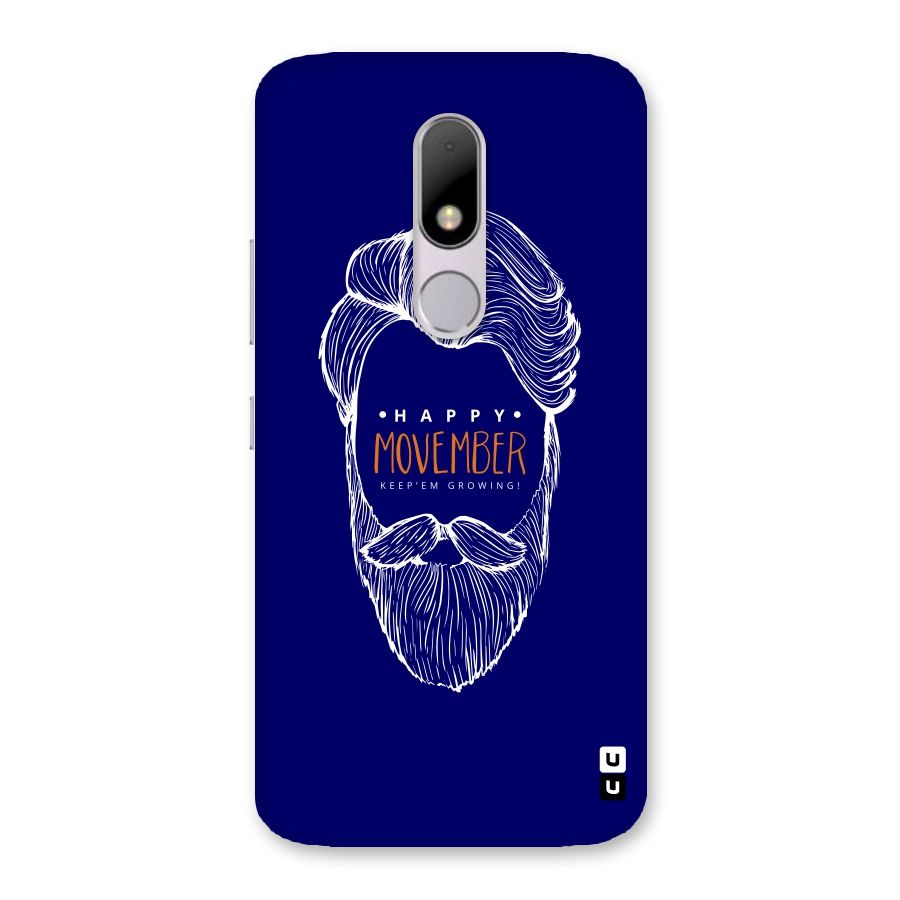 Happy Movember Blue Back Case for Moto M