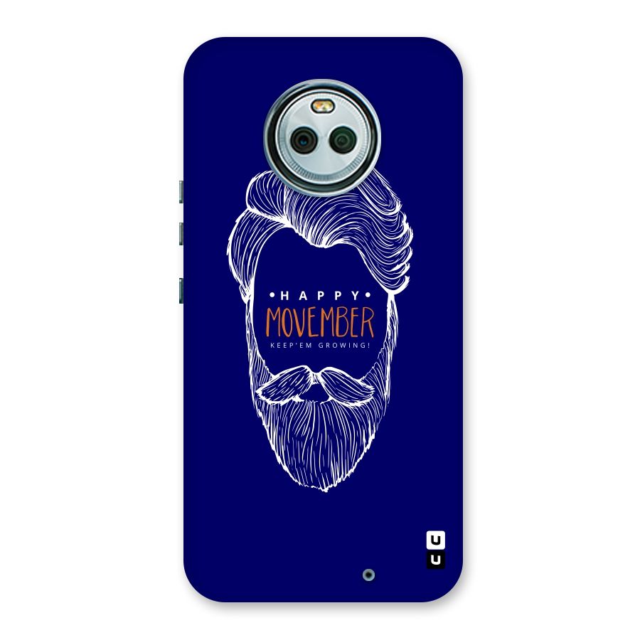 Happy Movember Blue Back Case for Moto X4