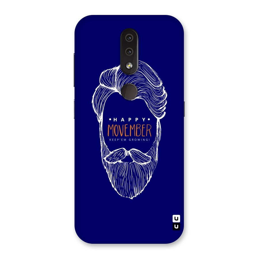 Happy Movember Blue Back Case for Nokia 4.2