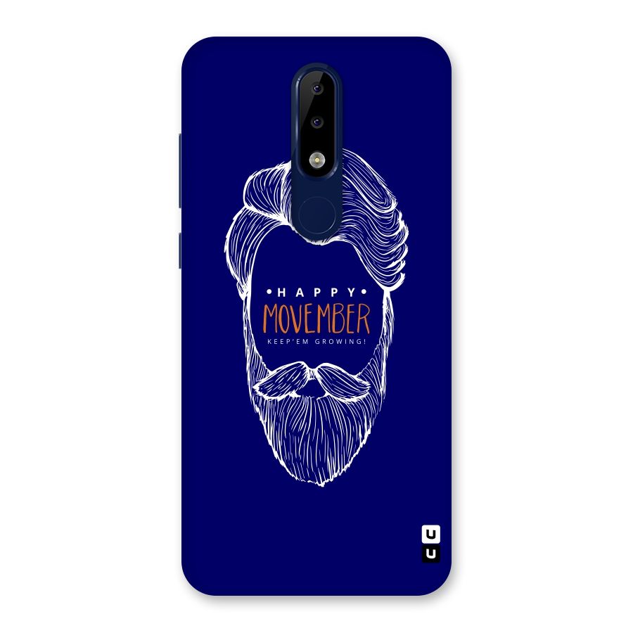 Happy Movember Blue Back Case for Nokia 5.1 Plus