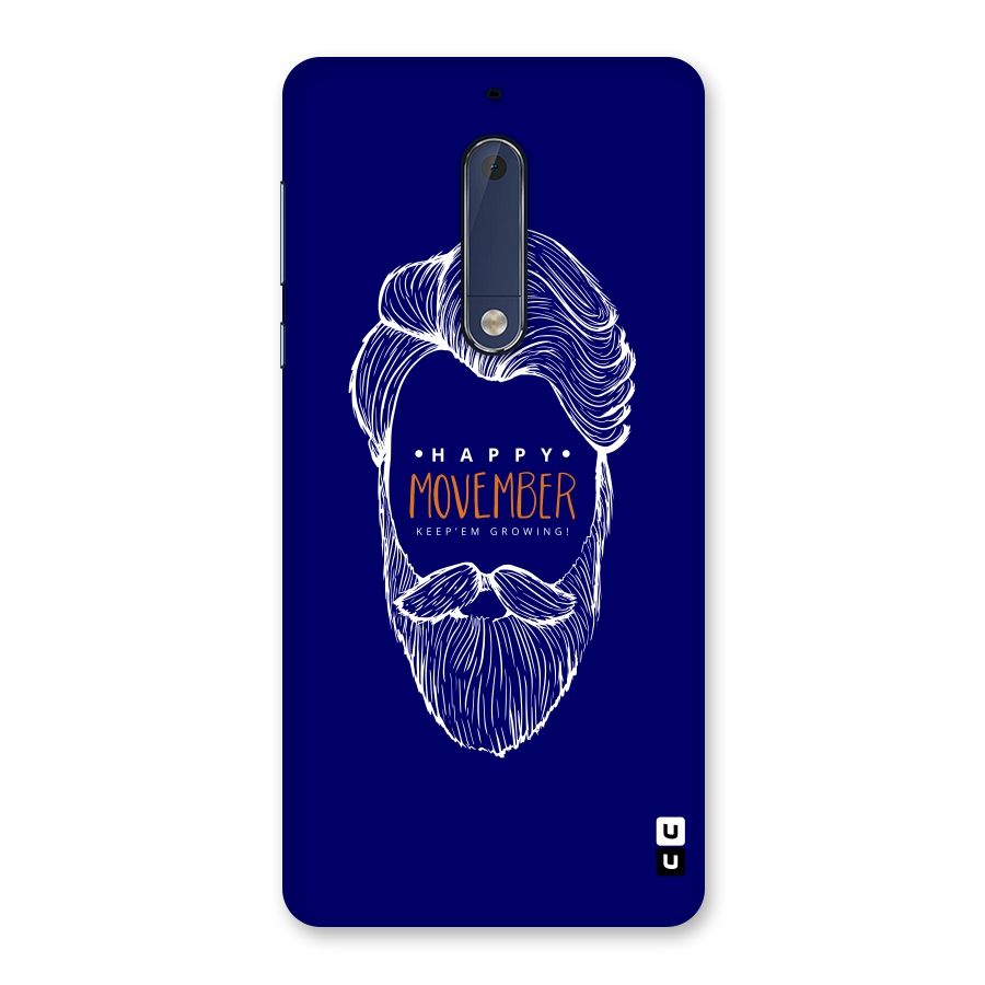 Happy Movember Blue Back Case for Nokia 5