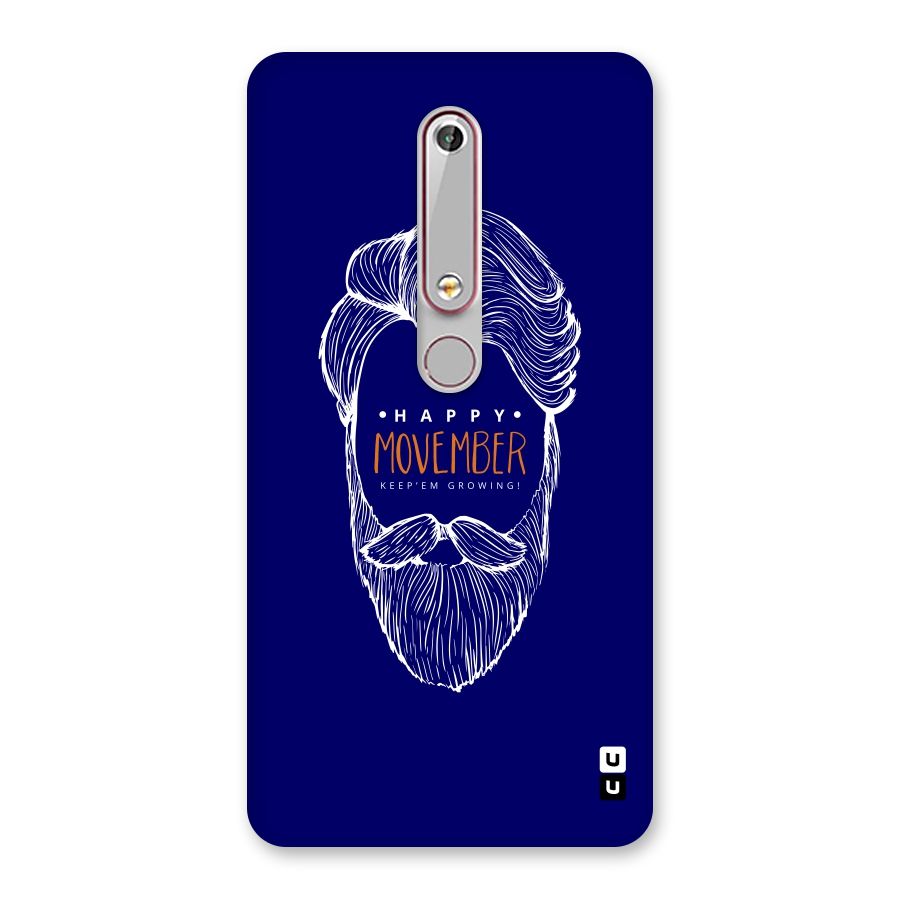 Happy Movember Blue Back Case for Nokia 6.1