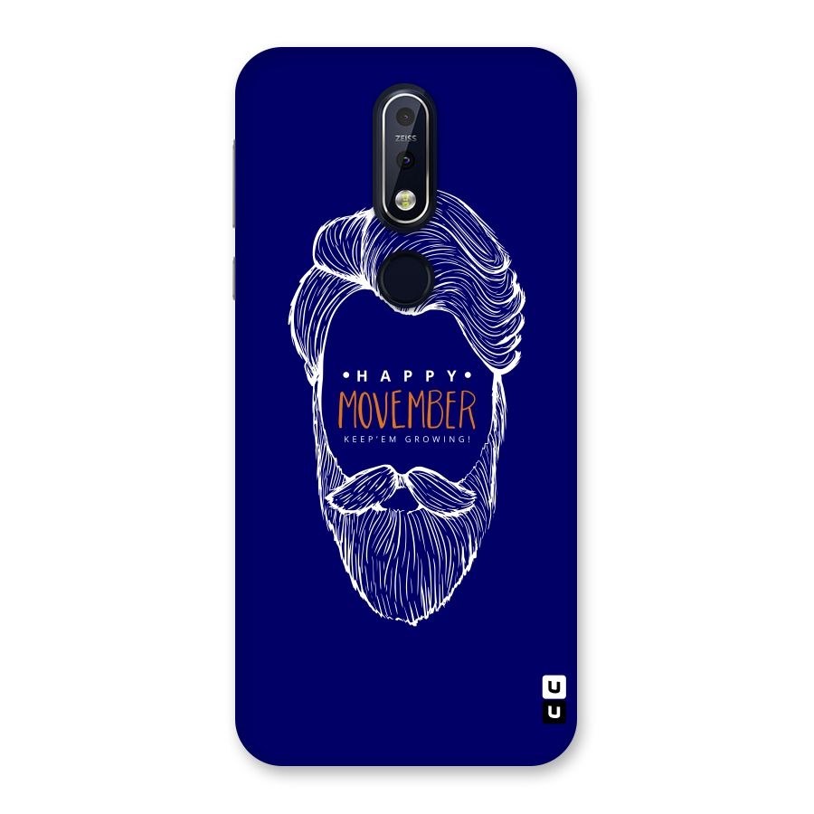 Happy Movember Blue Back Case for Nokia 7.1