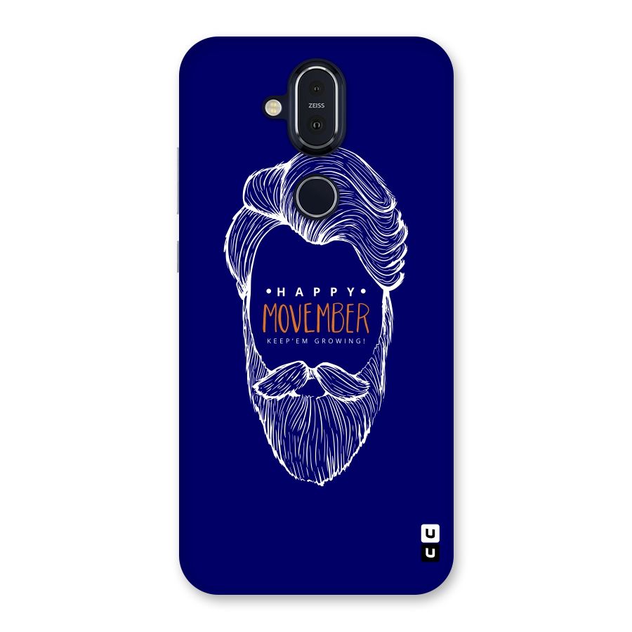 Happy Movember Blue Back Case for Nokia 8.1