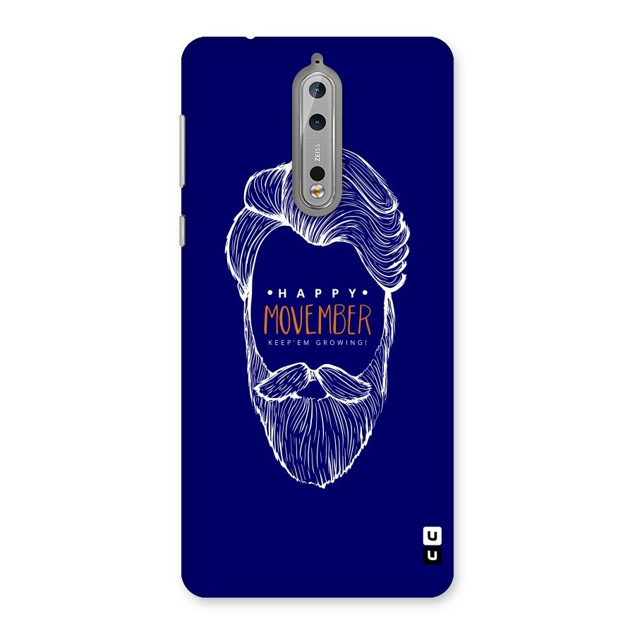 Happy Movember Blue Back Case for Nokia 8