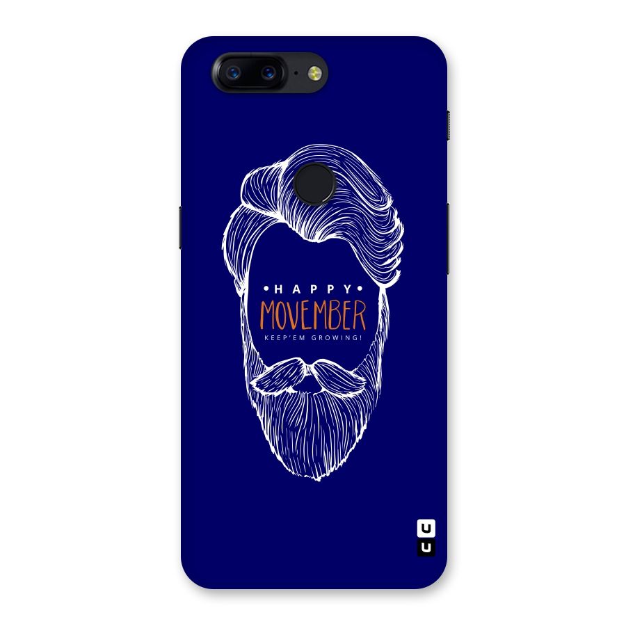 Happy Movember Blue Back Case for OnePlus 5T