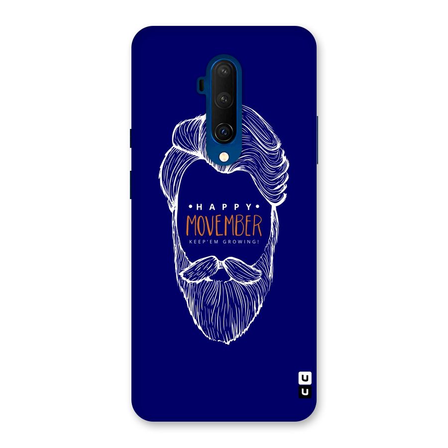 Happy Movember Blue Back Case for OnePlus 7T Pro