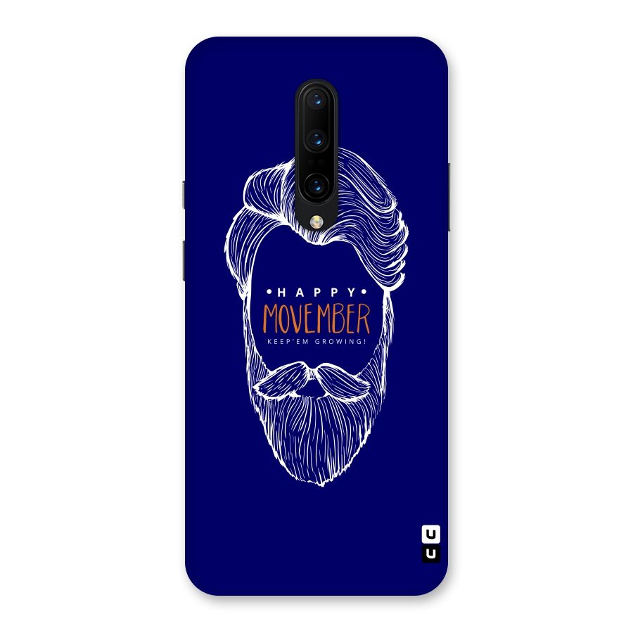 Happy Movember Blue Back Case for OnePlus 7 Pro