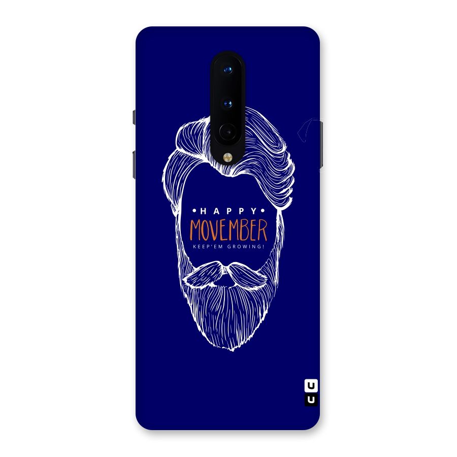 Happy Movember Blue Back Case for OnePlus 8
