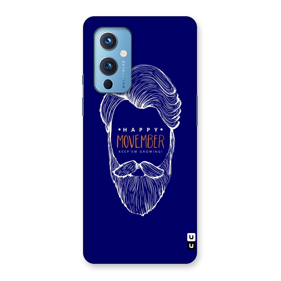 Happy Movember Blue Back Case for OnePlus 9