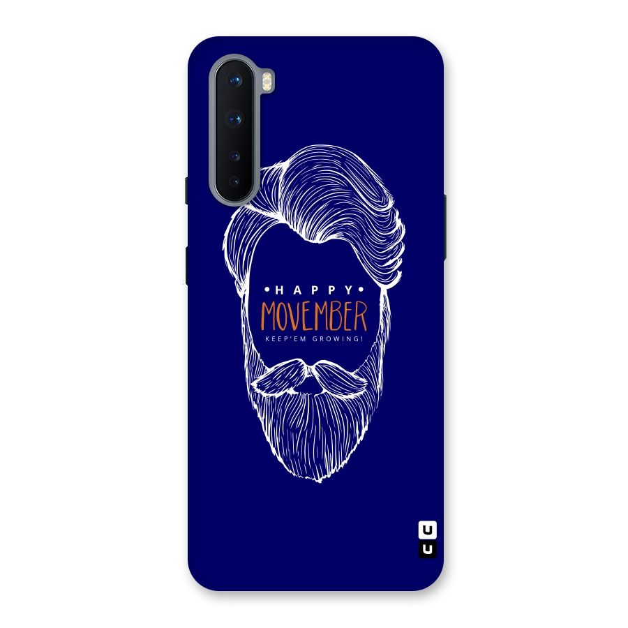 Happy Movember Blue Back Case for OnePlus Nord