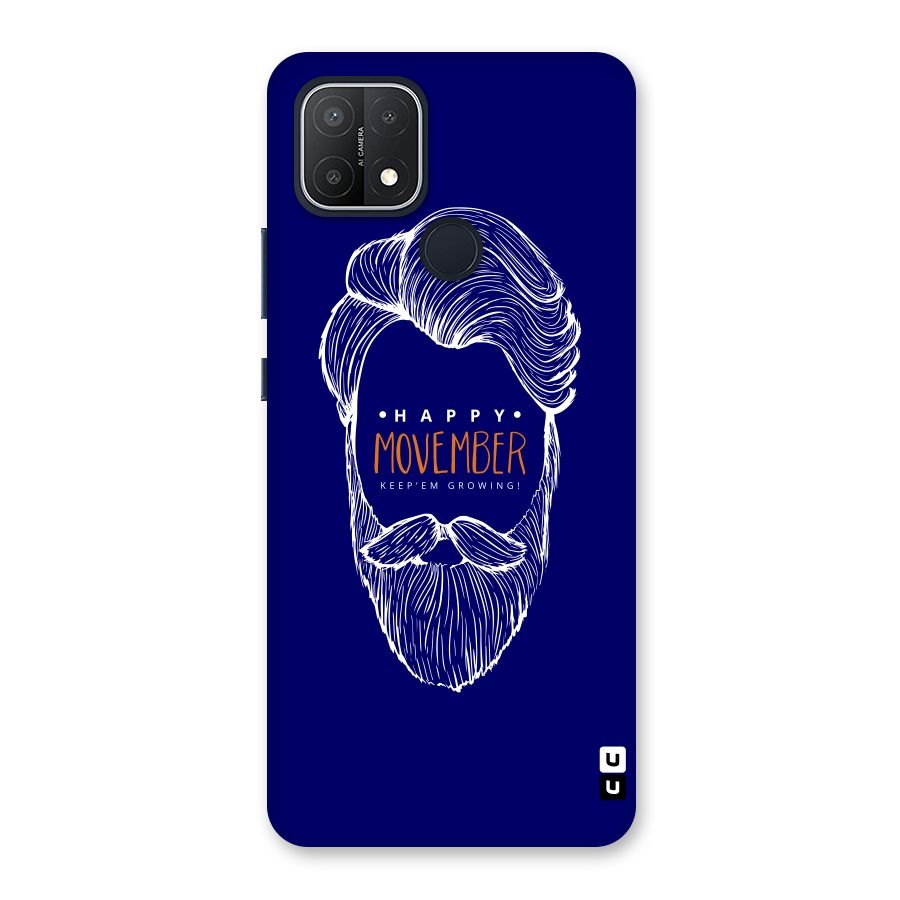 Happy Movember Blue Back Case for Oppo A15