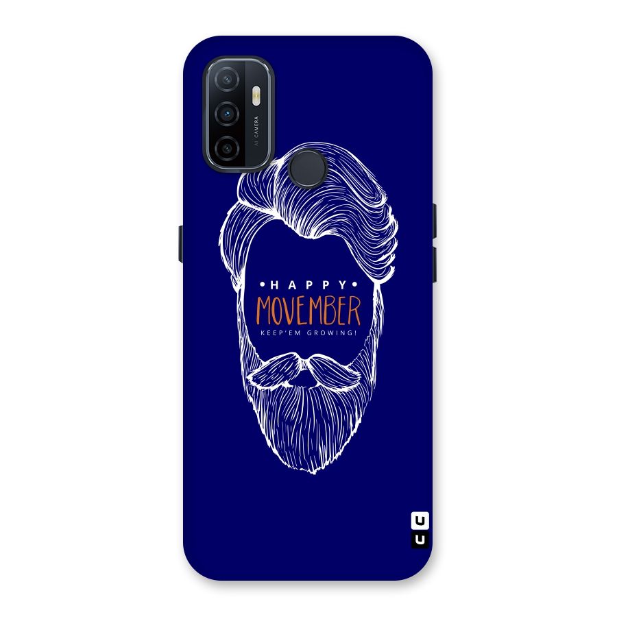 Happy Movember Blue Back Case for Oppo A32