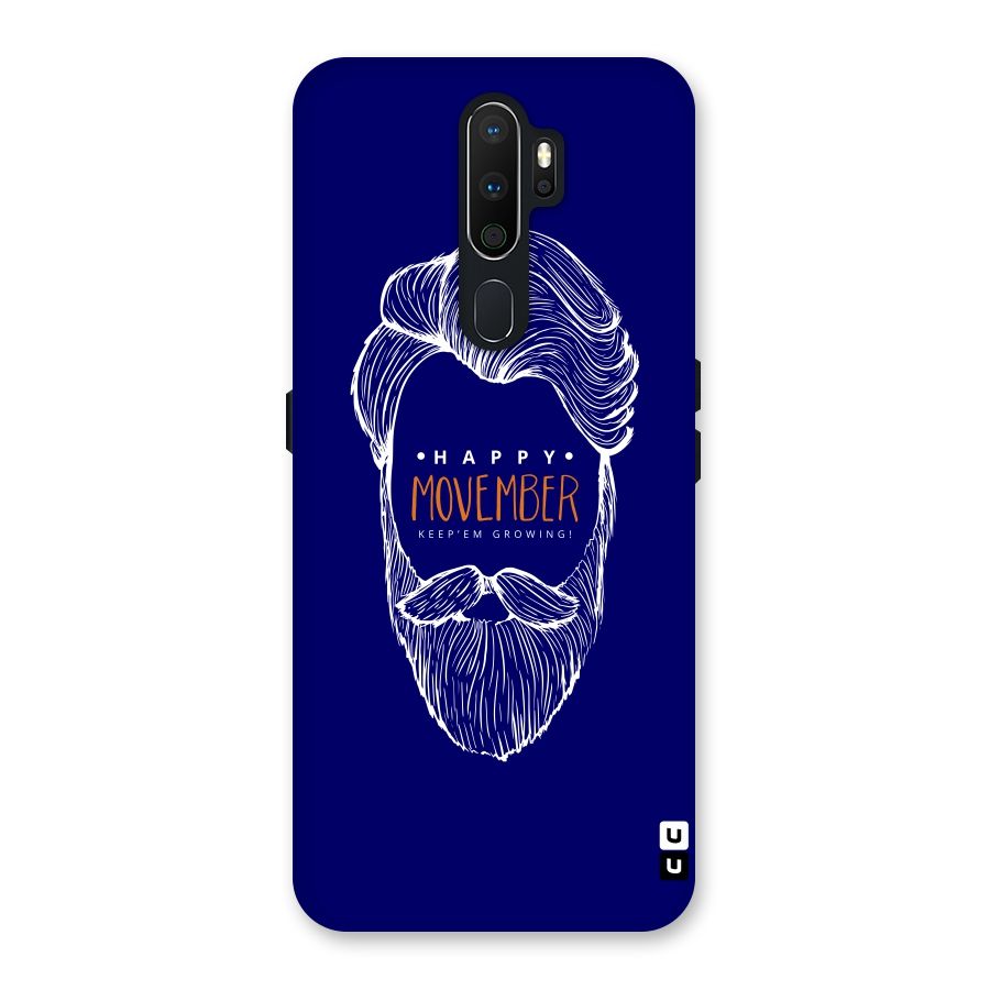 Happy Movember Blue Back Case for Oppo A5 (2020)