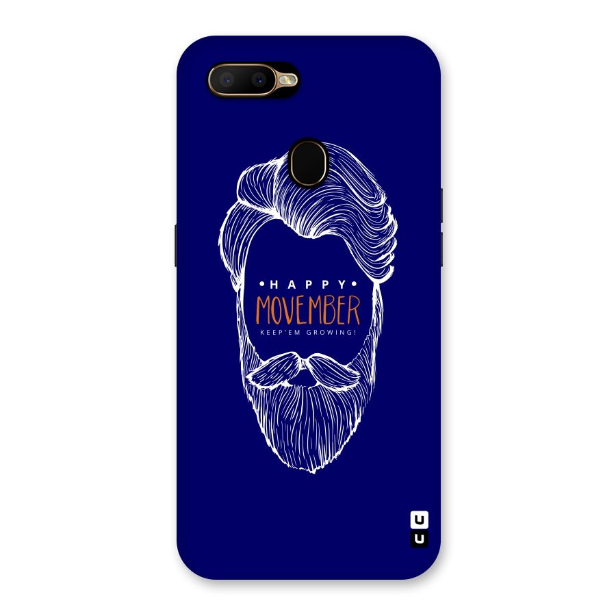 Happy Movember Blue Back Case for Oppo A5s