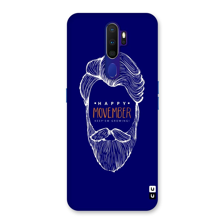 Happy Movember Blue Back Case for Oppo A9 (2020)