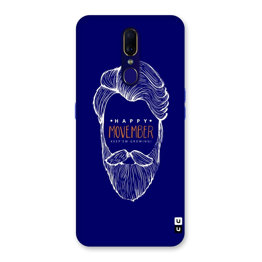 Happy Movember Blue Back Case for Oppo F11