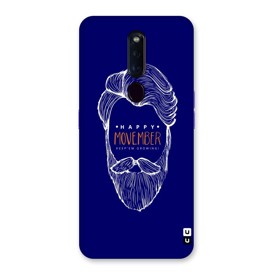 Happy Movember Blue Back Case for Oppo F11 Pro