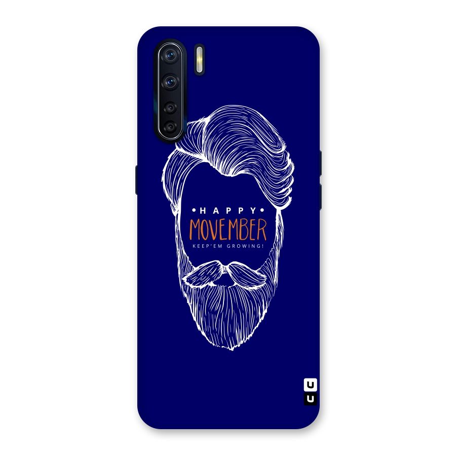 Happy Movember Blue Back Case for Oppo F15