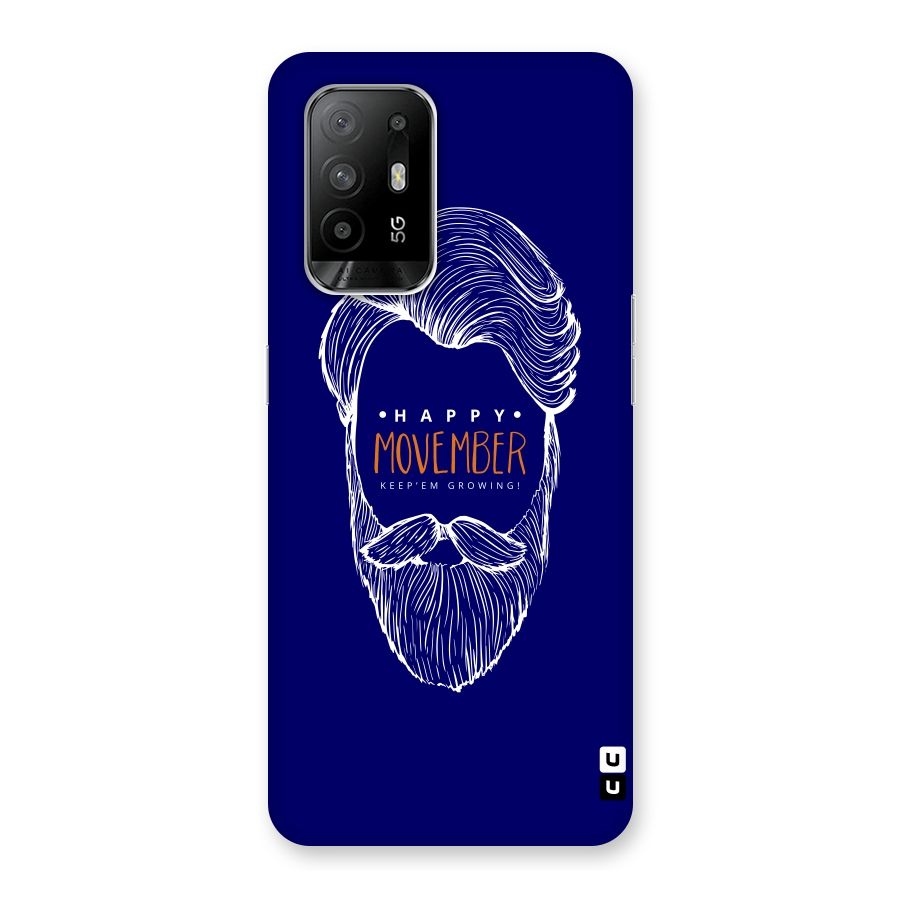 Happy Movember Blue Back Case for Oppo F19 Pro Plus 5G
