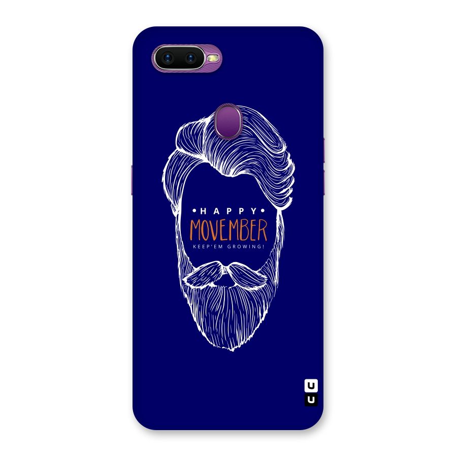 Happy Movember Blue Back Case for Oppo F9