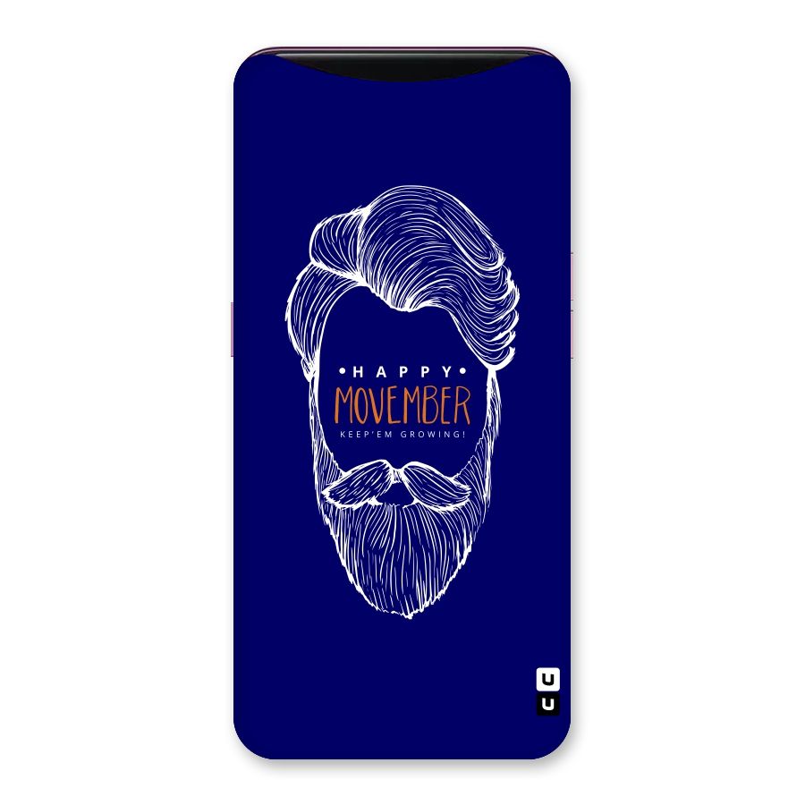 Happy Movember Blue Back Case for Oppo Find X
