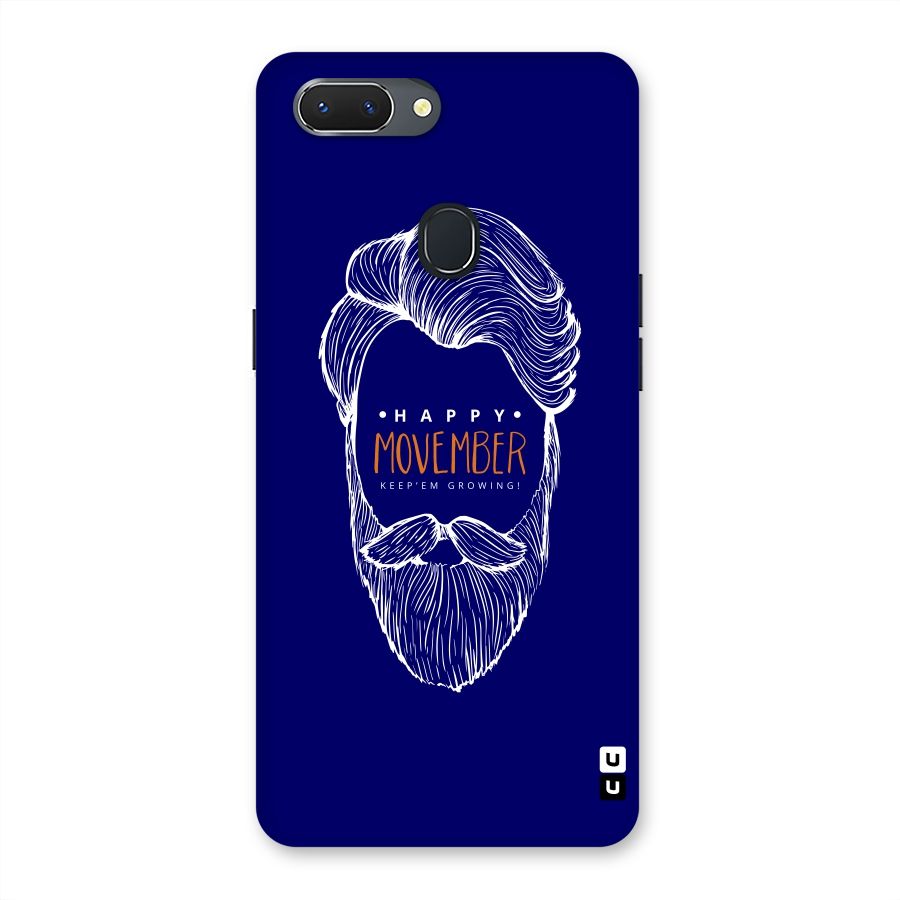 Happy Movember Blue Back Case for Oppo Realme 2