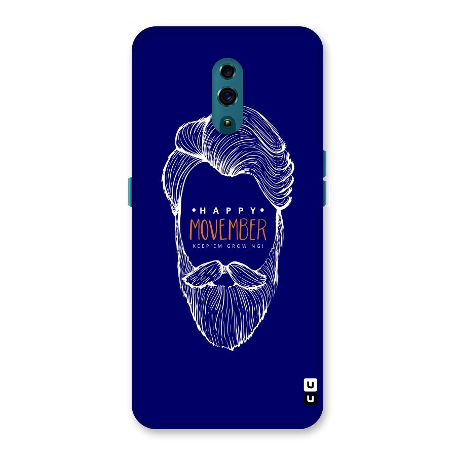 Happy Movember Blue Back Case for Oppo Reno