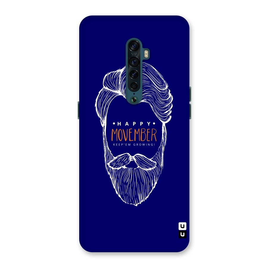 Happy Movember Blue Back Case for Oppo Reno2