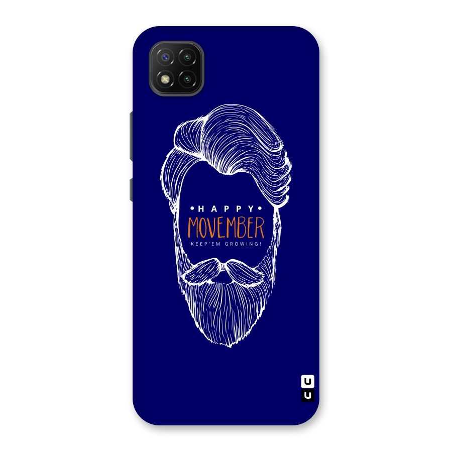 Happy Movember Blue Back Case for Poco C3