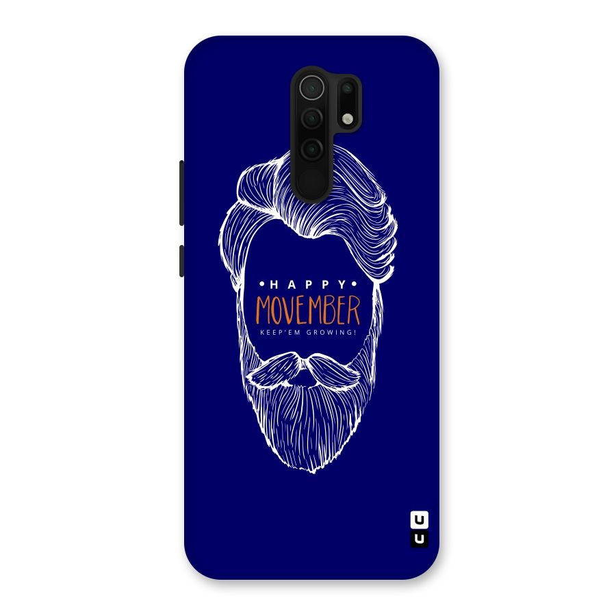Happy Movember Blue Back Case for Poco M2