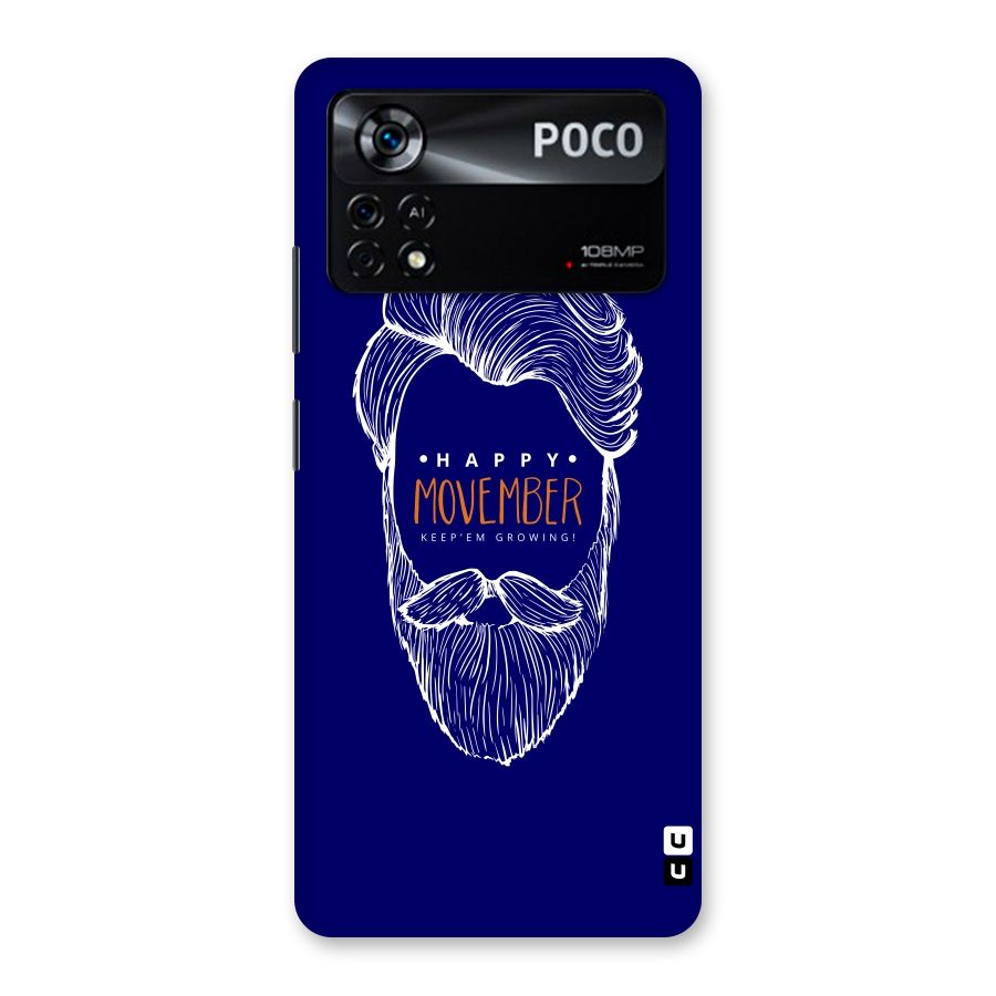 Happy Movember Blue Back Case for Poco X4 Pro 5G