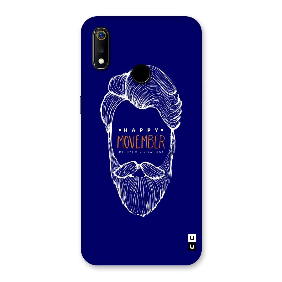 Happy Movember Blue Back Case for Realme 3