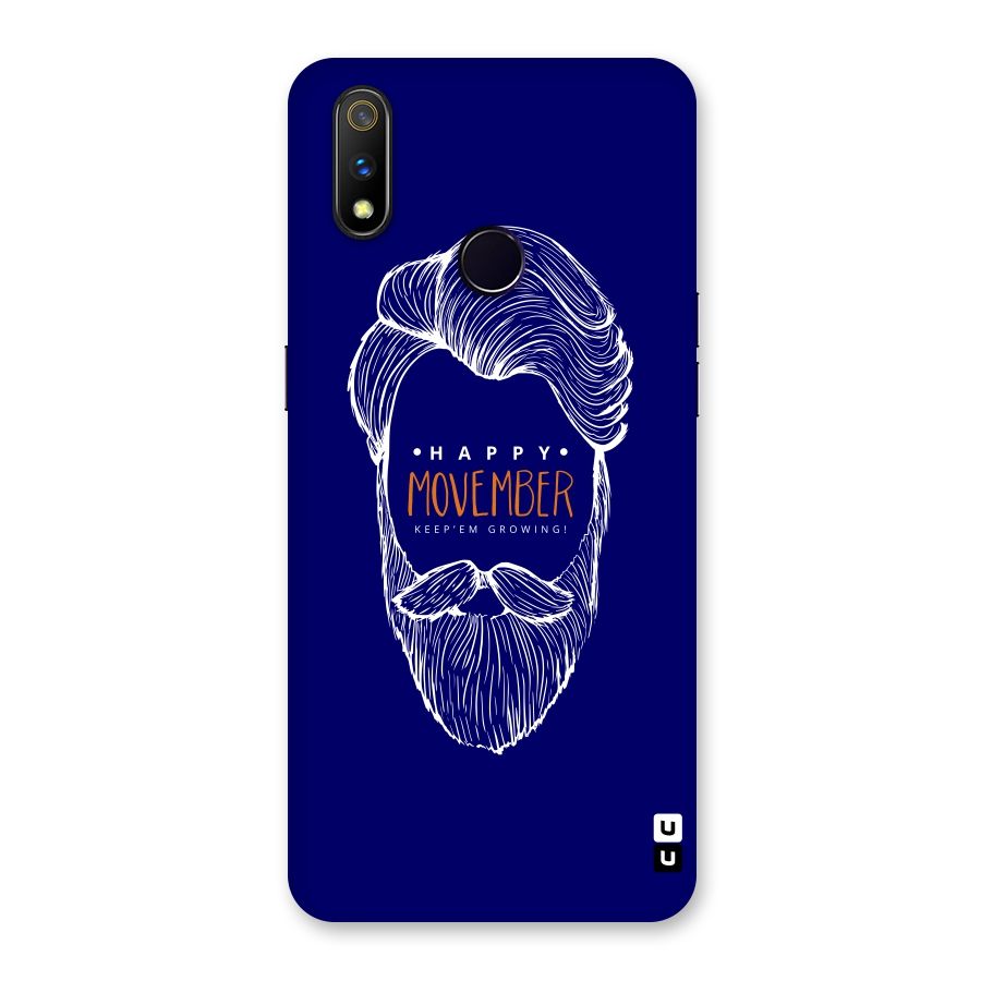 Happy Movember Blue Back Case for Realme 3 Pro