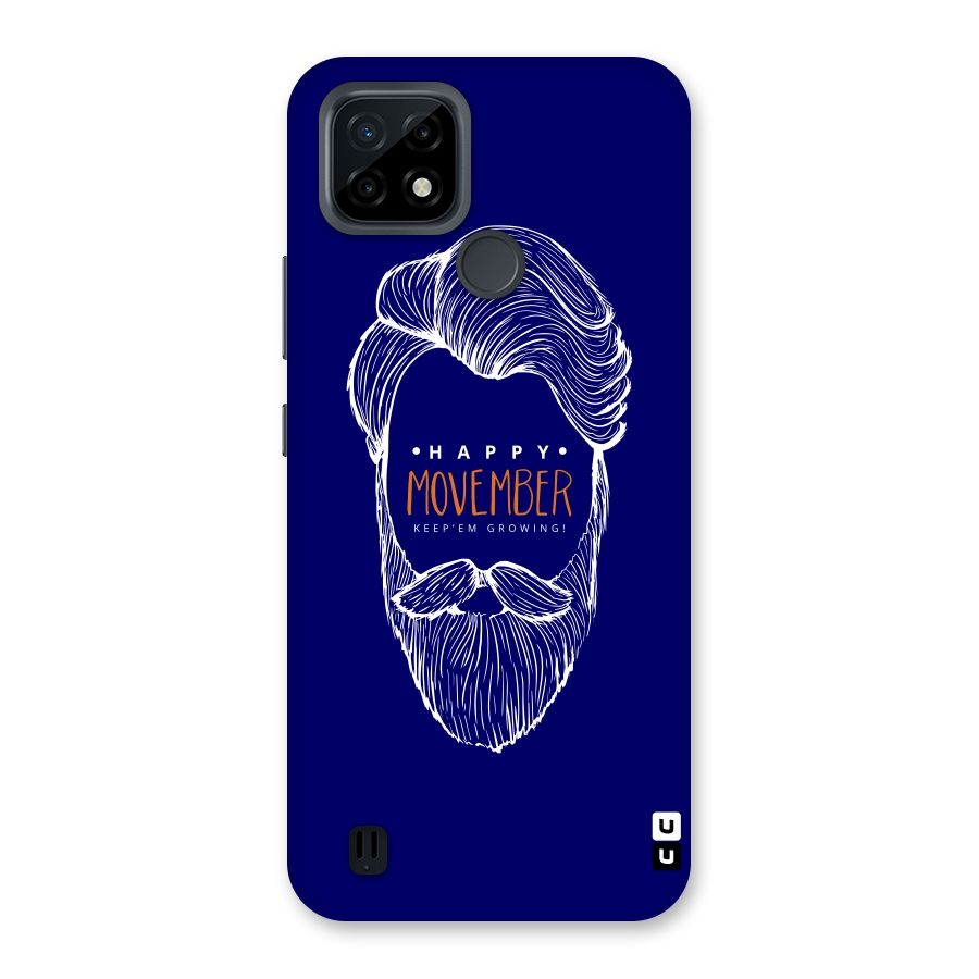 Happy Movember Blue Back Case for Realme C21
