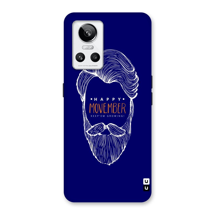 Happy Movember Blue Back Case for Realme GT Neo 3