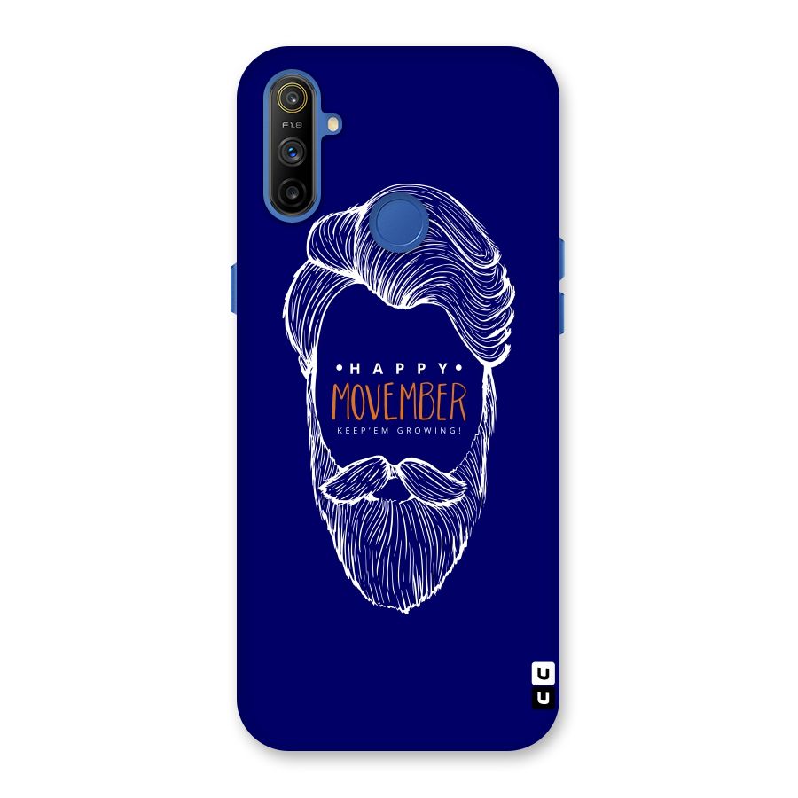 Happy Movember Blue Back Case for Realme Narzo 10A