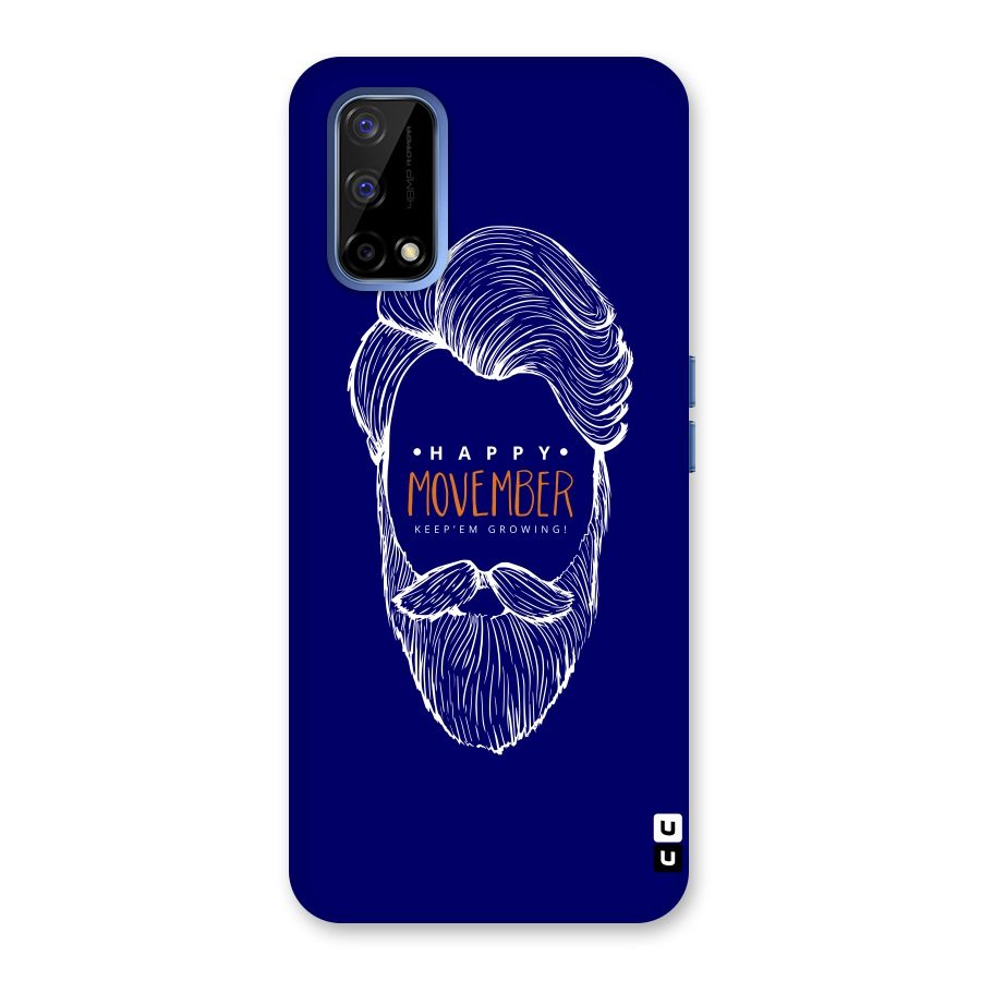 Happy Movember Blue Back Case for Realme Narzo 30 Pro