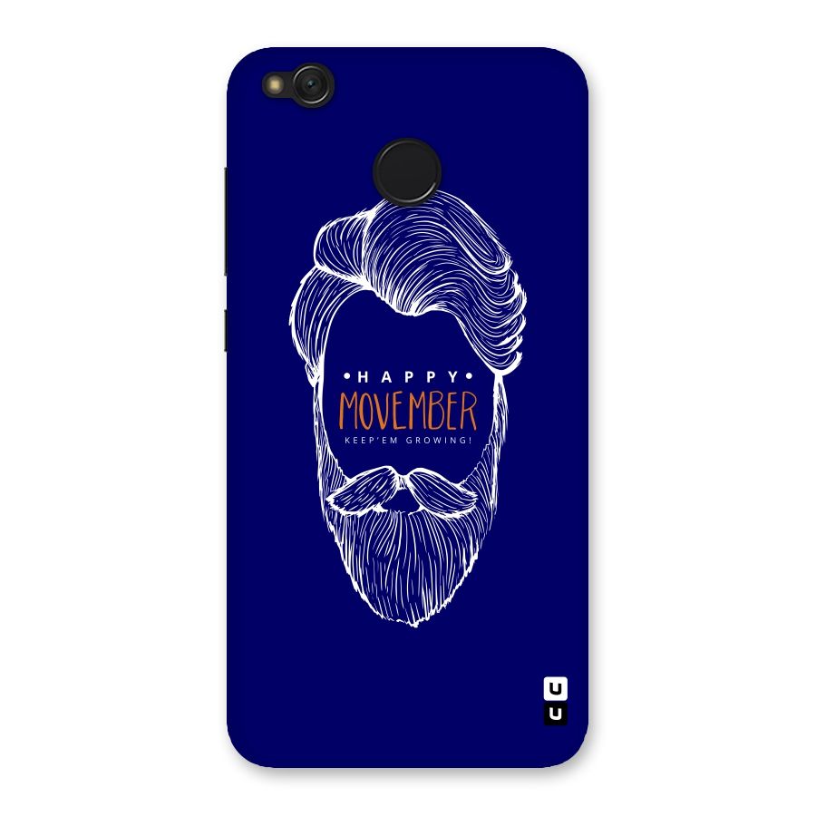 Happy Movember Blue Back Case for Redmi 4