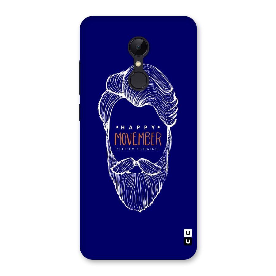Happy Movember Blue Back Case for Redmi 5