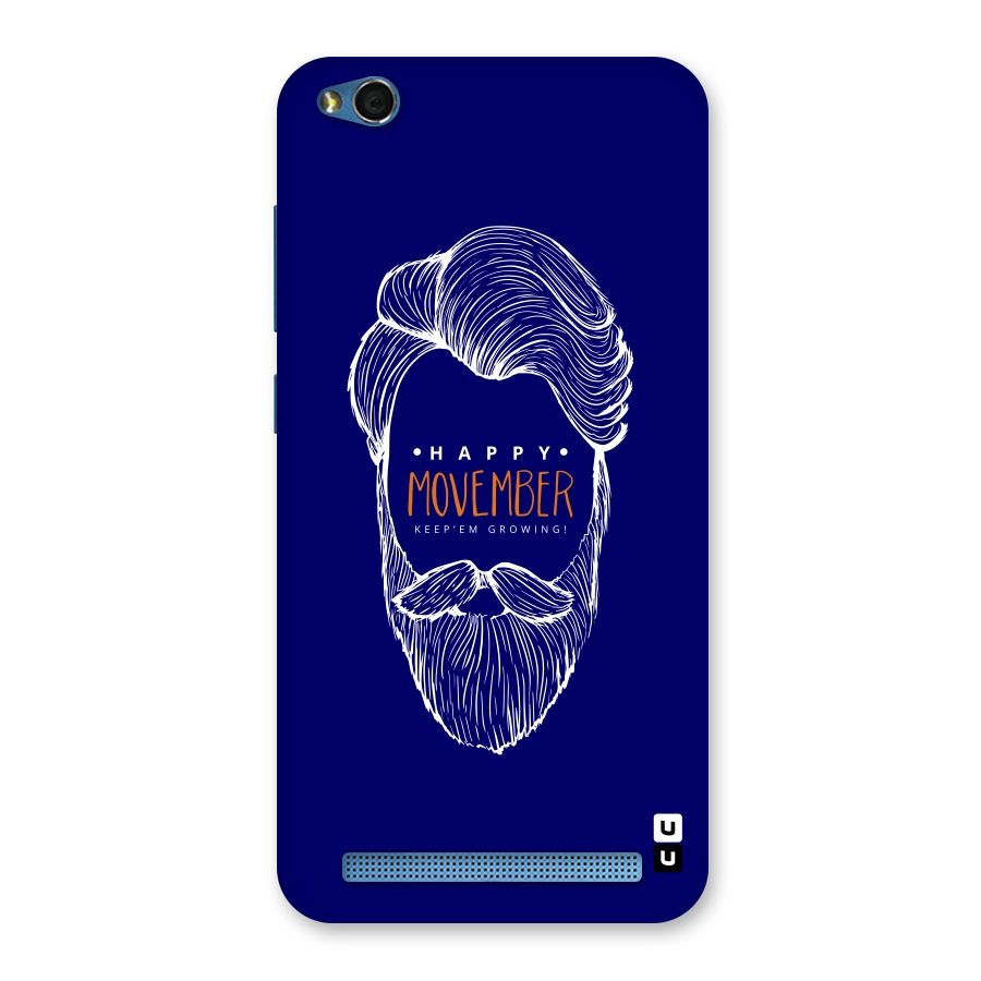 Happy Movember Blue Back Case for Redmi 5A