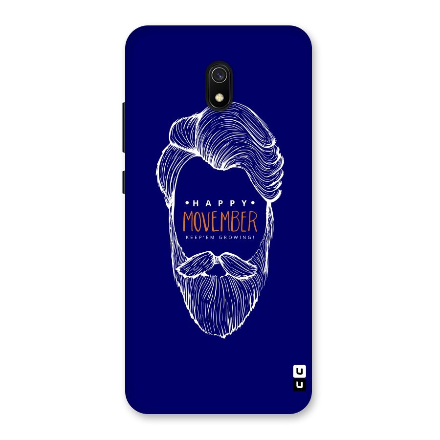 Happy Movember Blue Back Case for Redmi 8A