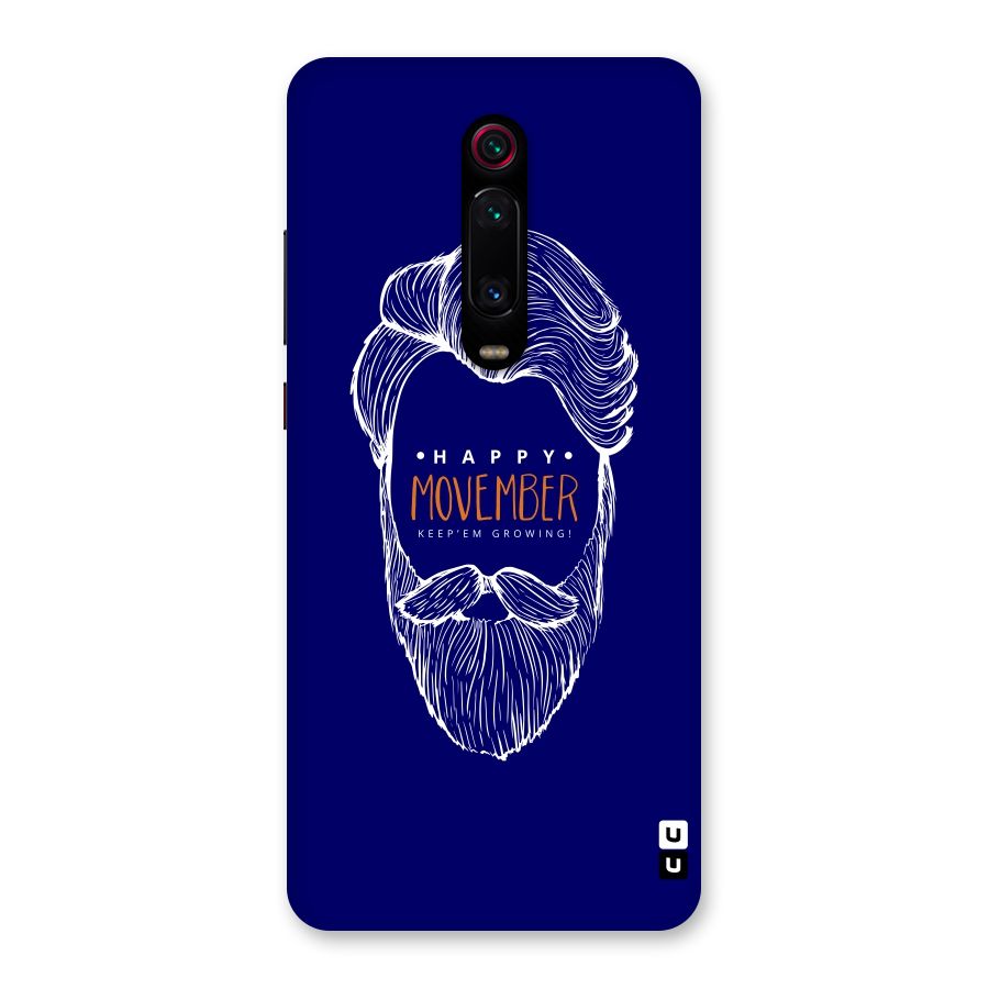 Happy Movember Blue Back Case for Redmi K20