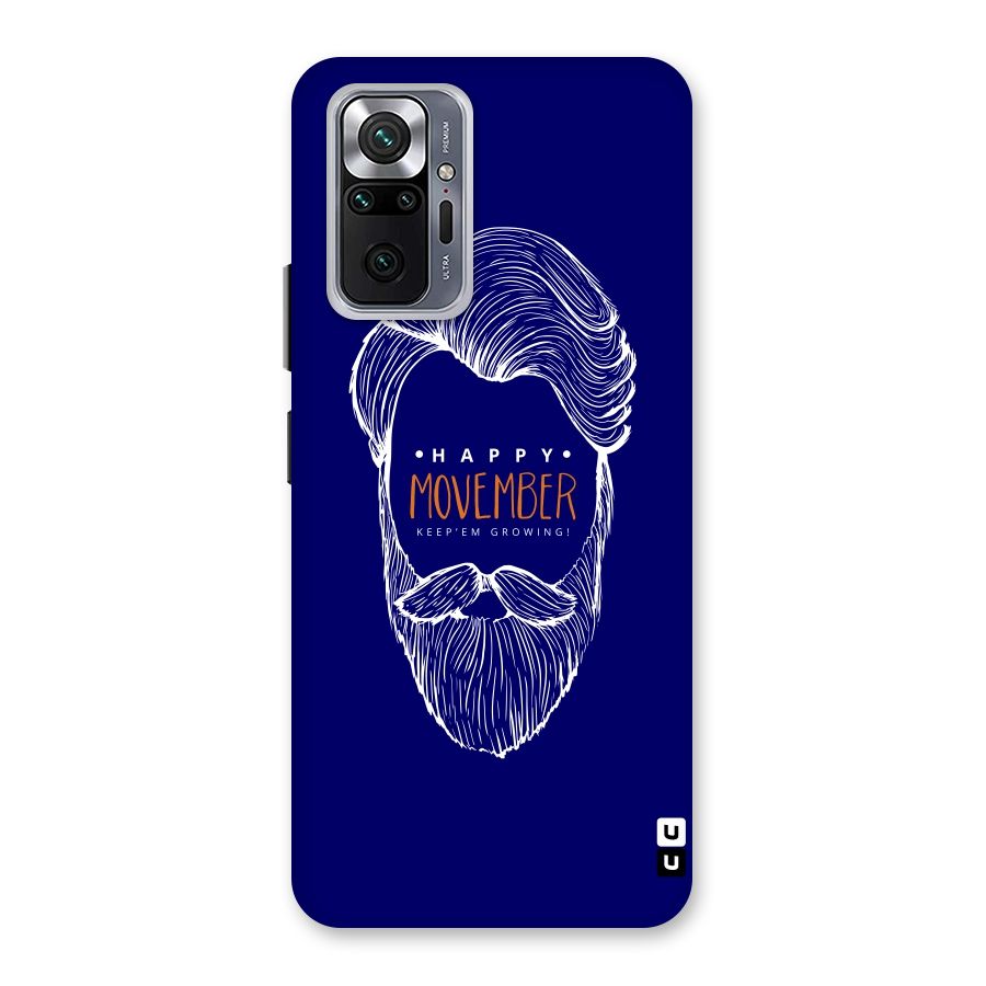Happy Movember Blue Back Case for Redmi Note 10 Pro Max