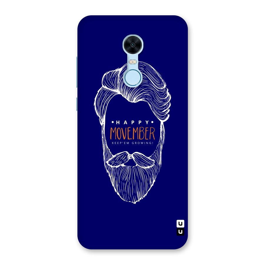 Happy Movember Blue Back Case for Redmi Note 5
